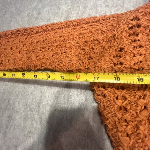 Free People Best Of You Long Sleeve Sunset Orange Sweater M Retail $128 - Picture 10 of 12